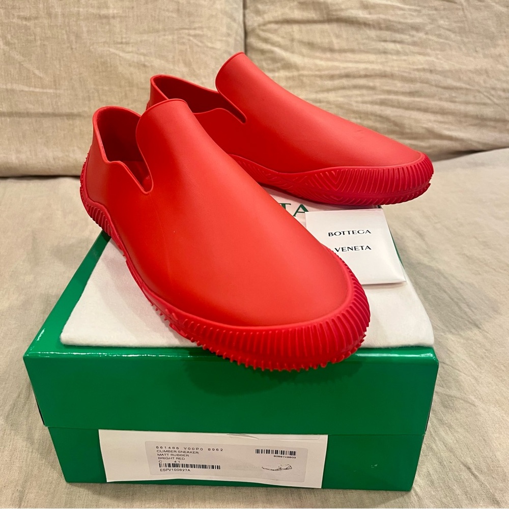 Rare Bottega Veneta Slip-On Shoe, Size 41, Bright Red, 661486 - Picture 2 of 16